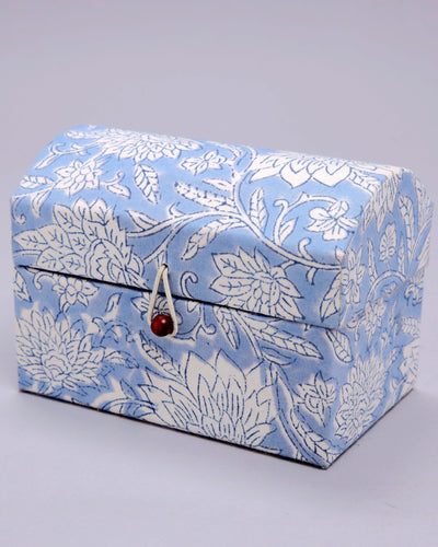Vista Blue Treasure Chest Jewellery Box