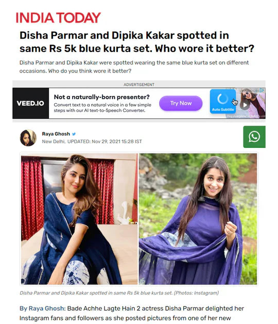 Bade Achhe Lagte Hain 2 actress Disha Parmar delighted her Instagram fans and followers as...