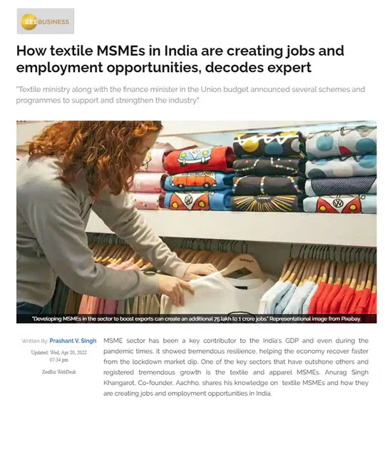 How textile MSMEs in India are creating jobs and employment opportunities, decodes expert