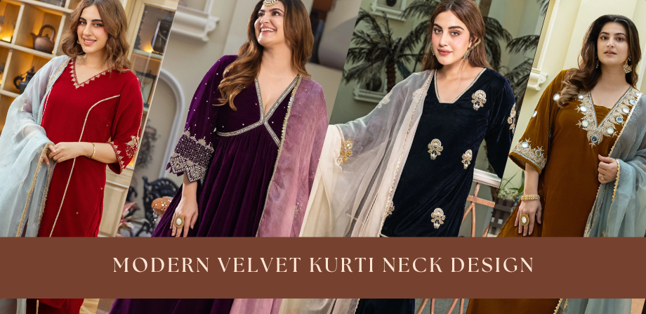 Modern Velvet Kurti Neck Design: A Timeless Fusion of Elegance and Trend