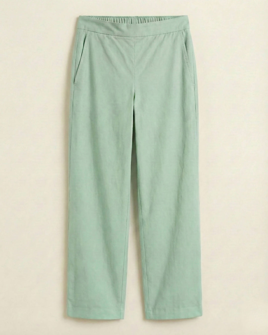 Vidhya Mint Cotton Solid Straight Pants