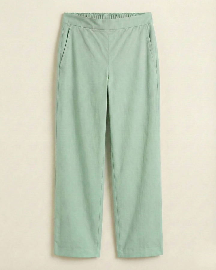 Vidhya Mint Cotton Solid Straight Pants
