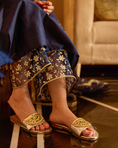 Aabroo Silver Gota Flats