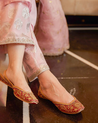 Marwa Maroon Handcrafted Jutti