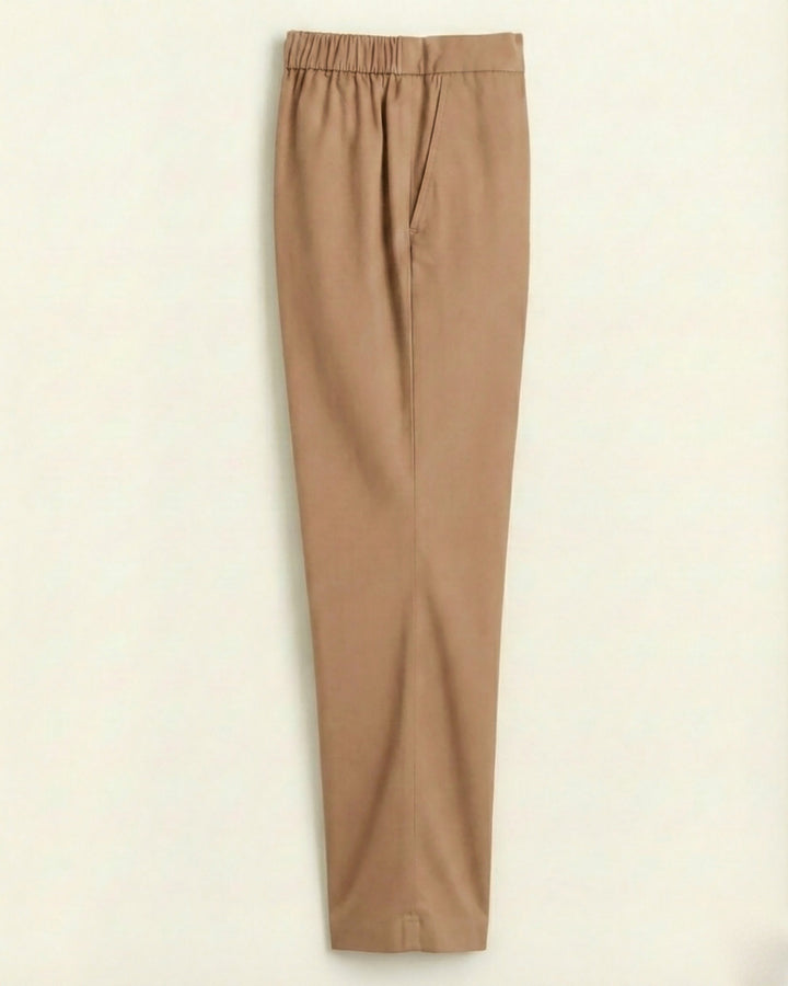 Sheetal Mocha Cotton Straight Pants