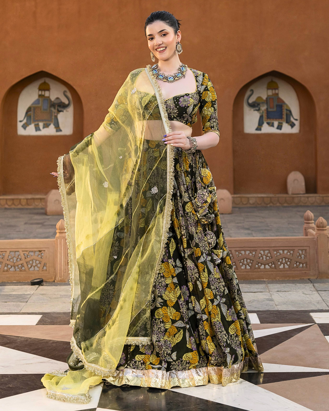 Mayra Chanderi Lehenga Set