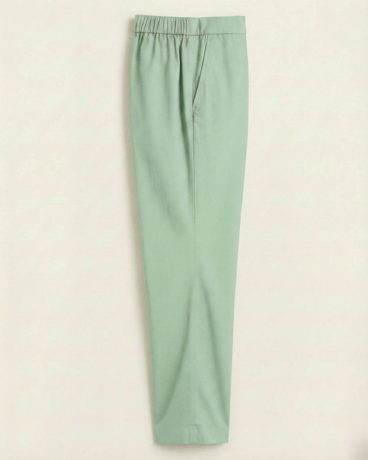 Vidhya Mint Cotton Solid Straight Pants