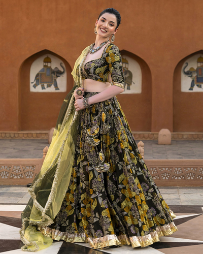 Mayra Chanderi Lehenga Set