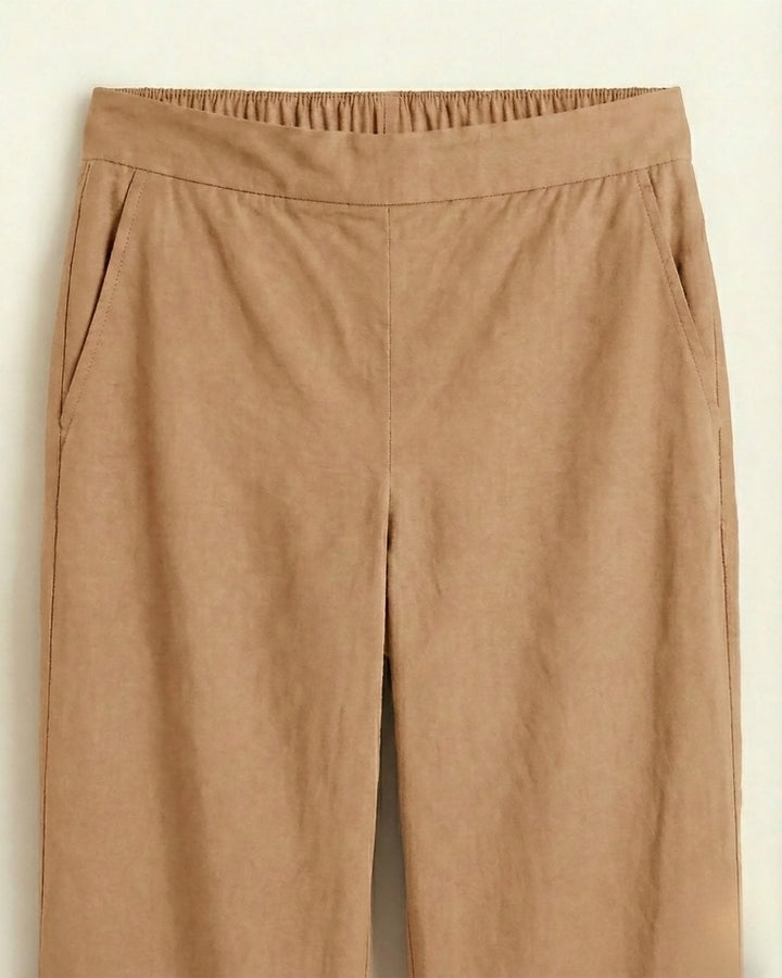Sheetal Mocha Cotton Straight Pants