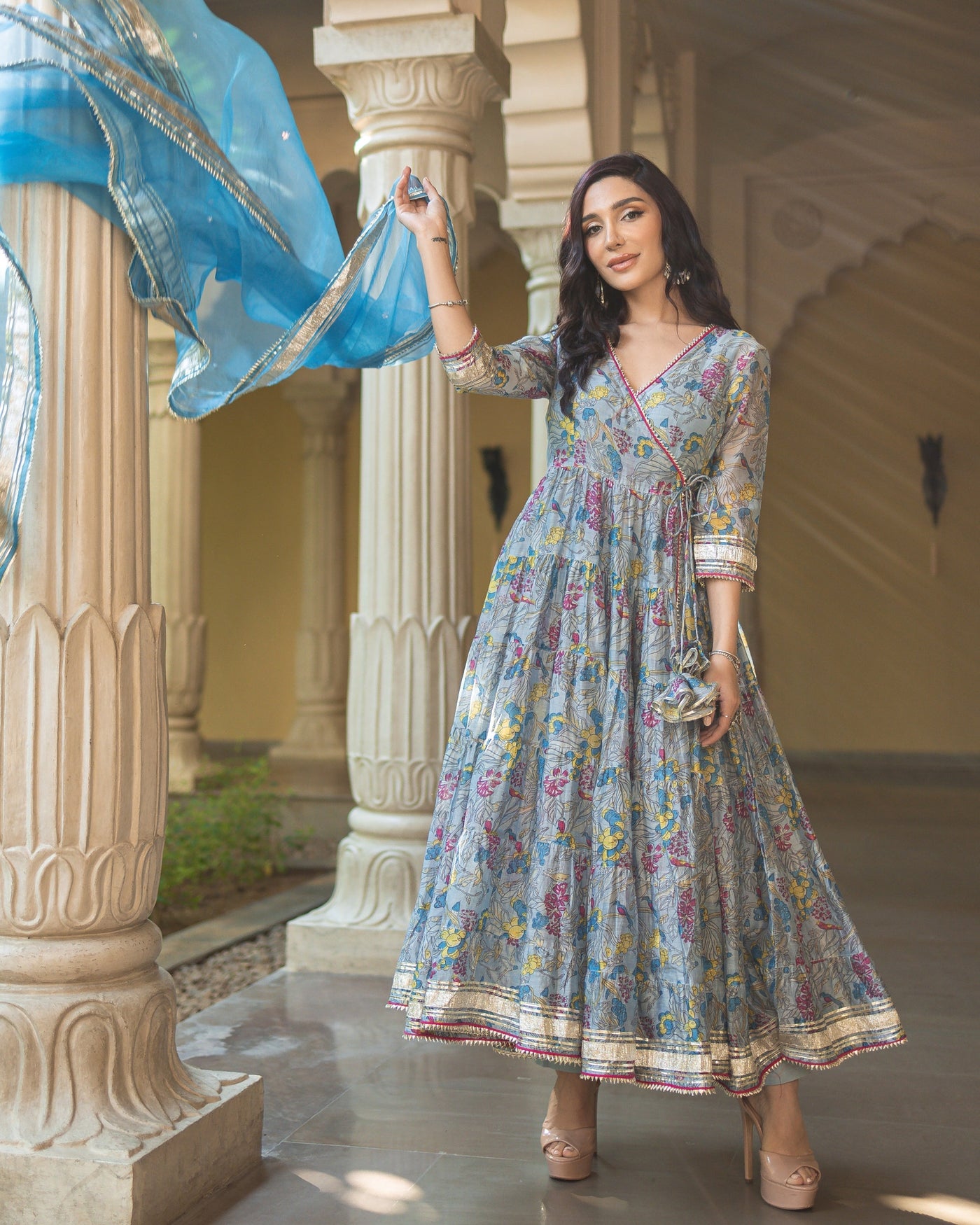 Noori Chanderi Angrakh Dupatta