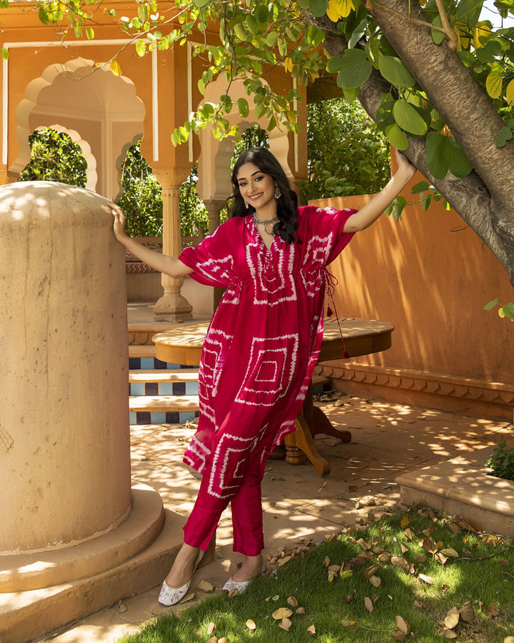 Luna Silk Tie &amp; Dye Kurta Set