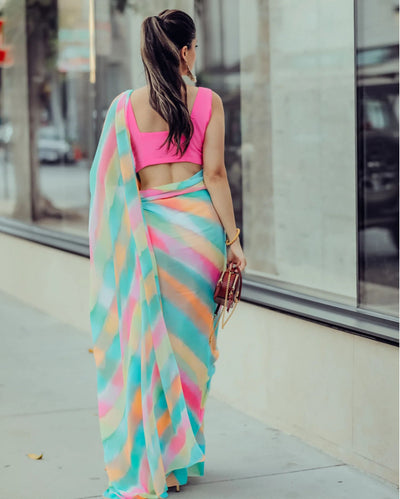 Jazzy Pink Satin Sleeveless Blouse