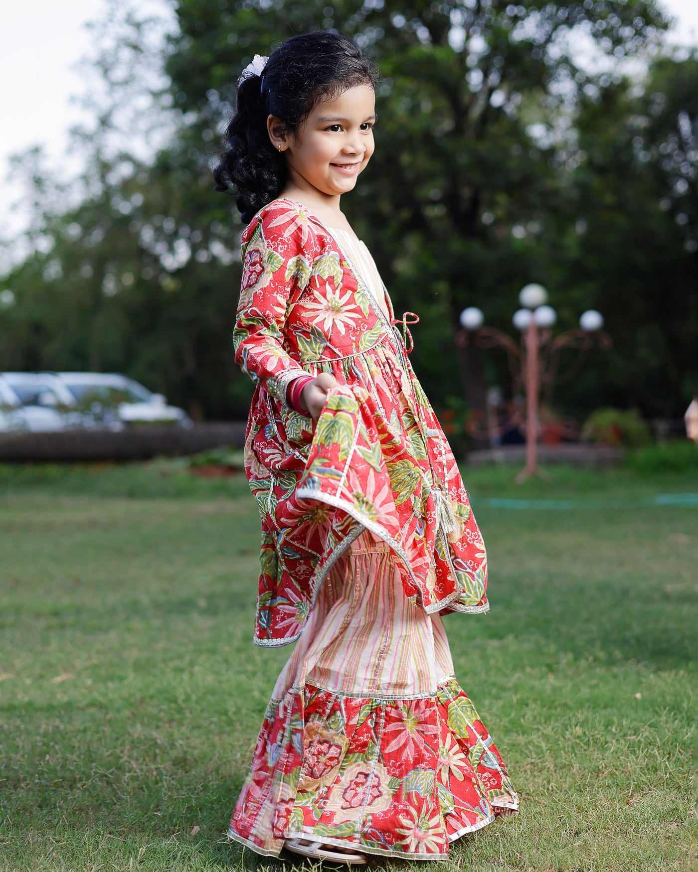Nixi Handblock Cotton Sharara Set
