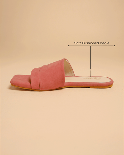 Claret Red Suede Slides