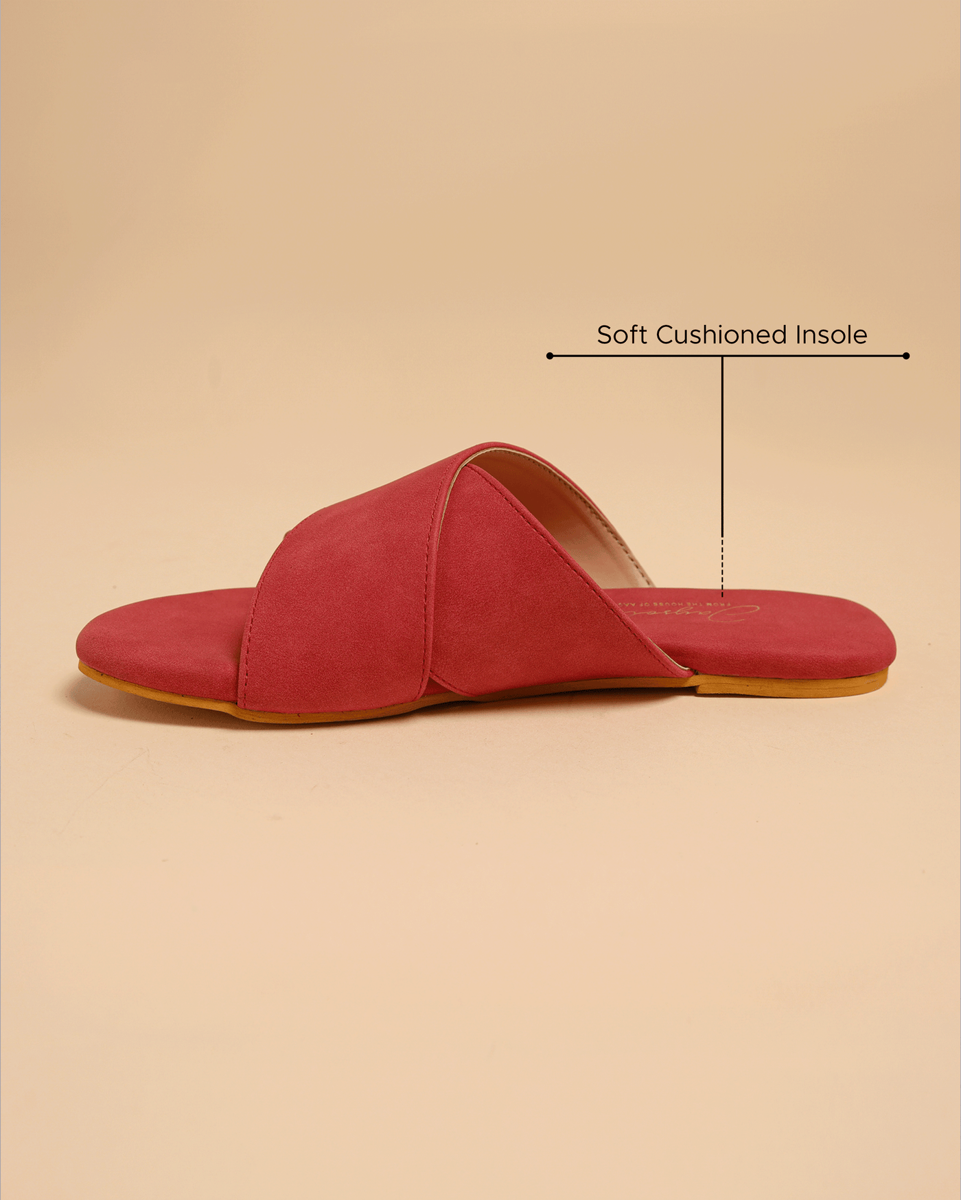 Sunkissed Coral Suede Flats