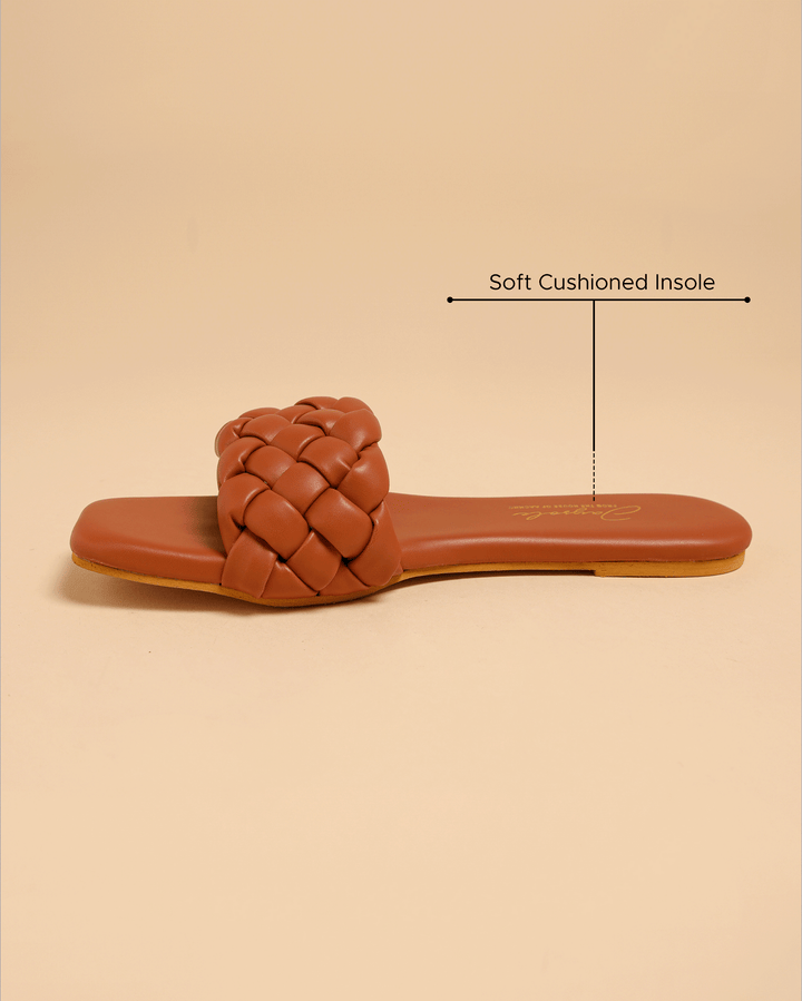 Toasted Nut Braided Slides