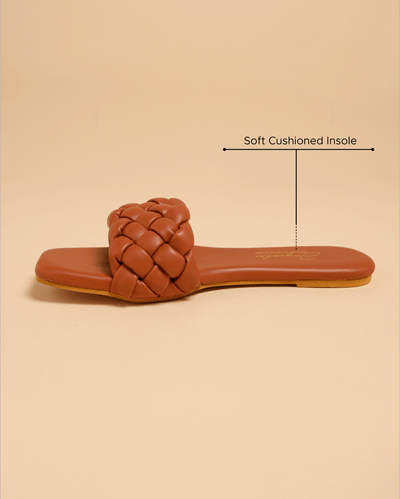 Toasted Nut Braided Slides