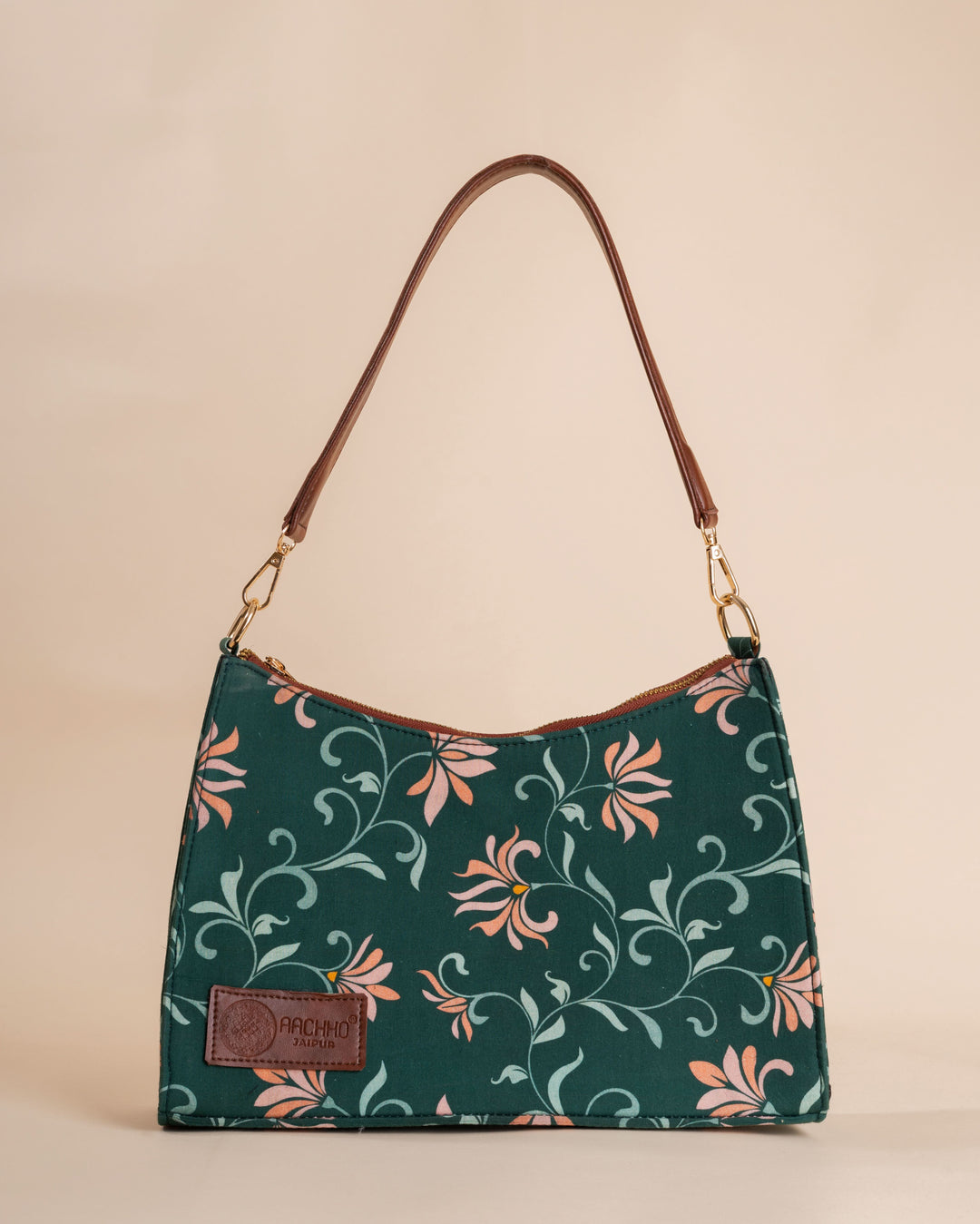 Gardenia Green Baguette Bag