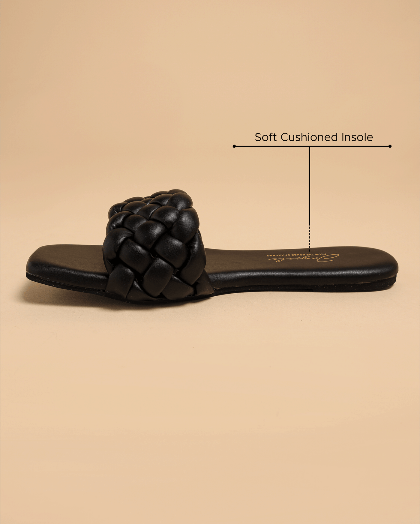 Mallard Black Braided Slides