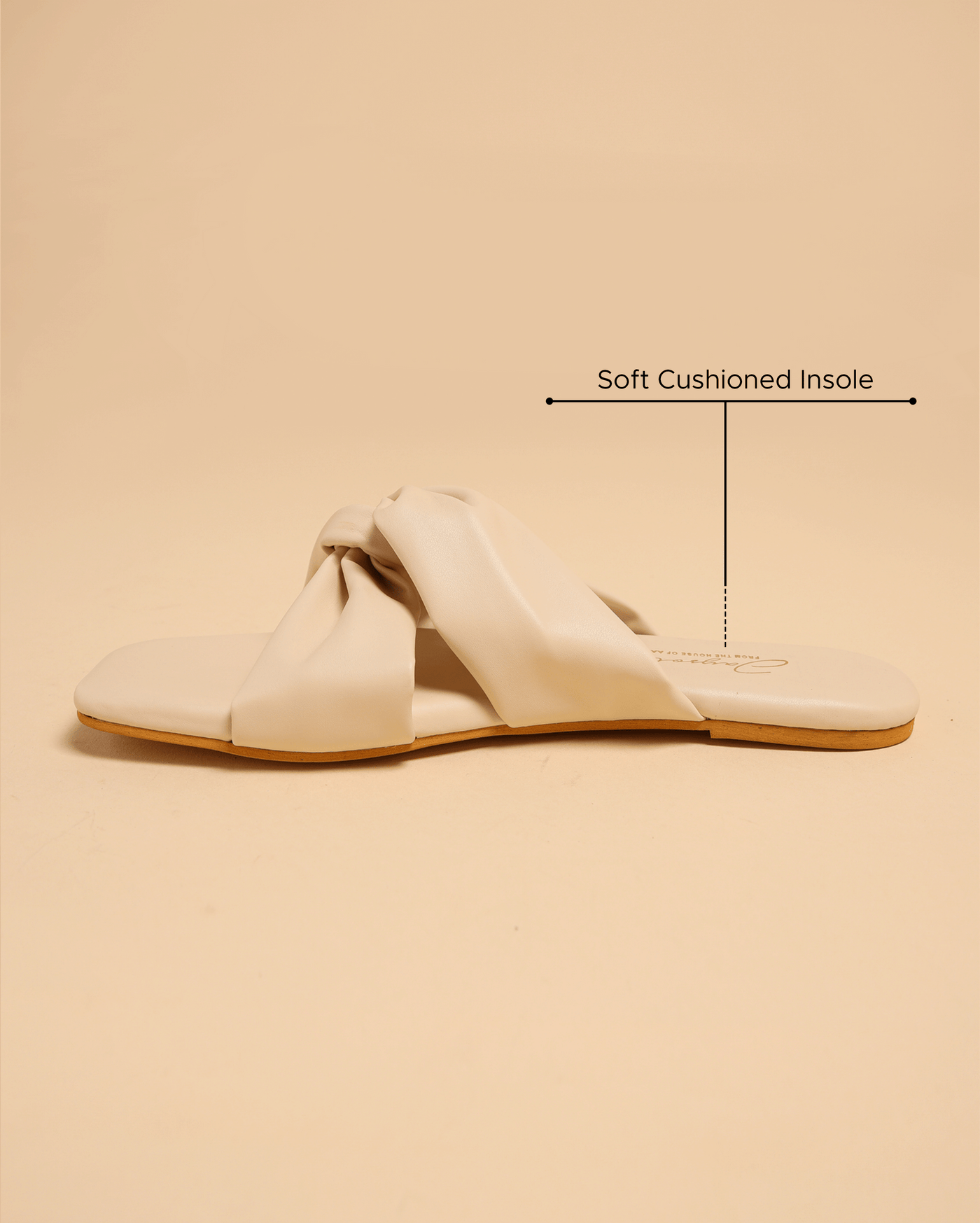 Oyster White Twisted Flats