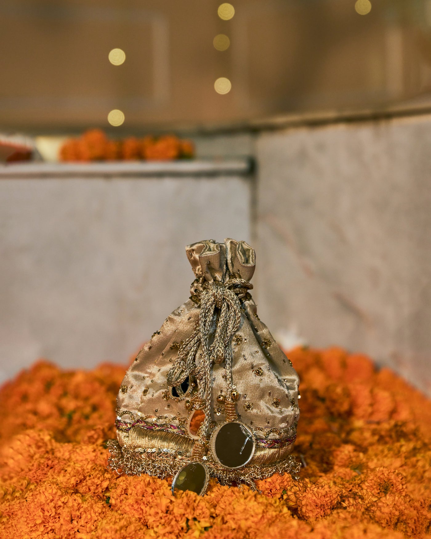 Naqaashi Beige Potli