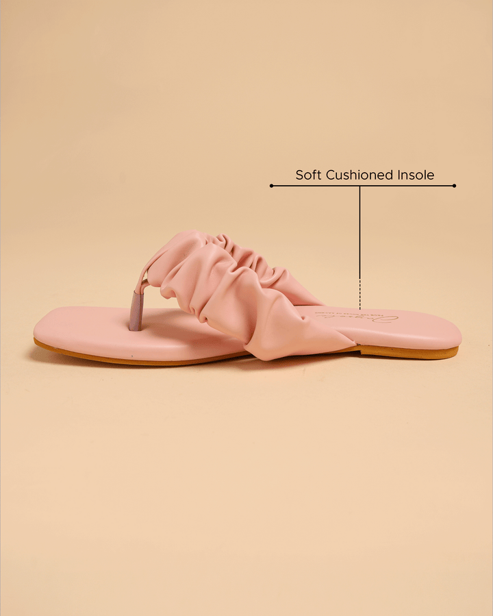 Pink Bachelor Gathered Flats