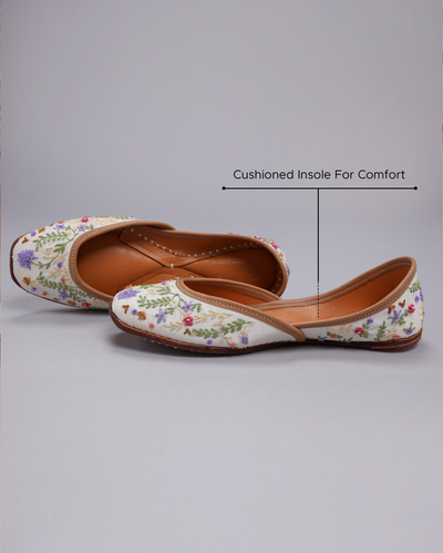 White Lavender Handcrafted Jutti