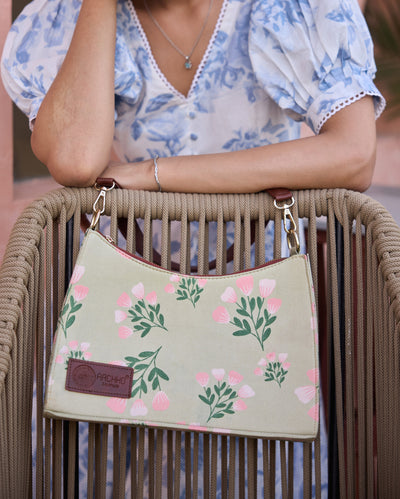 Oriental Green Baguette Bag