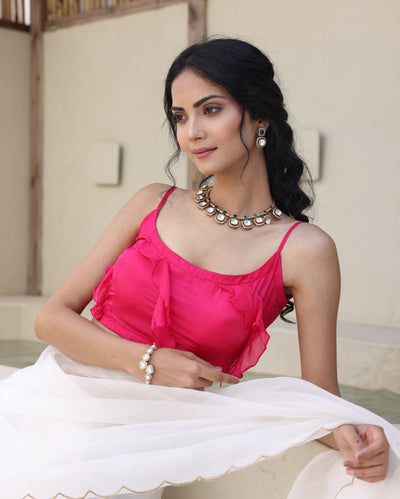 Anvika Pink Silk Blouse