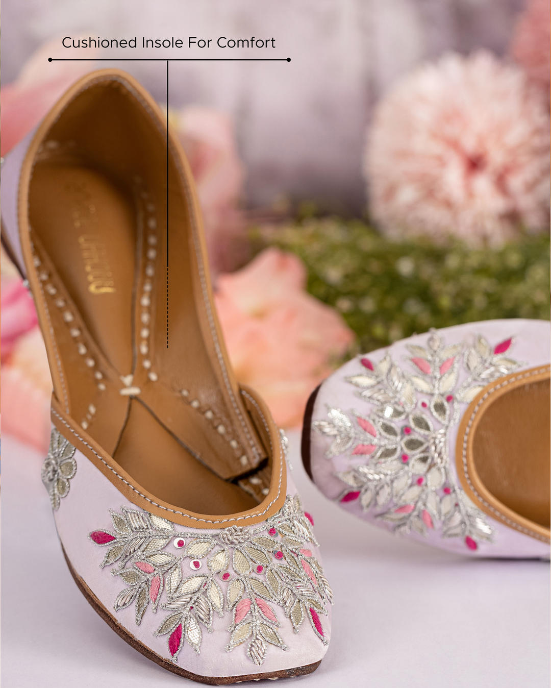 Cotton Candy Handcrafted Jutti