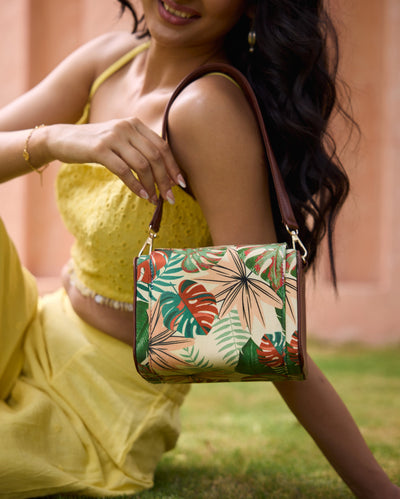 Wrenna Cream Satchel Bag