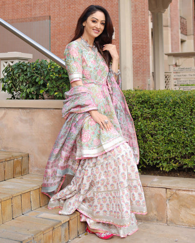 Jellybean Handblock Dupatta