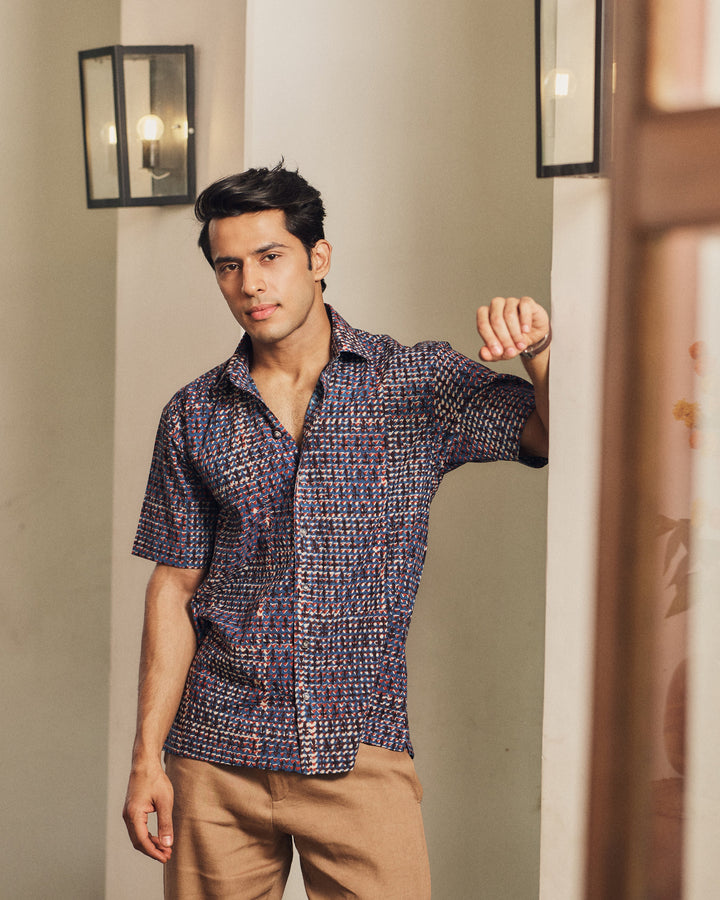 Ronak Black Printed Cotton Shirt