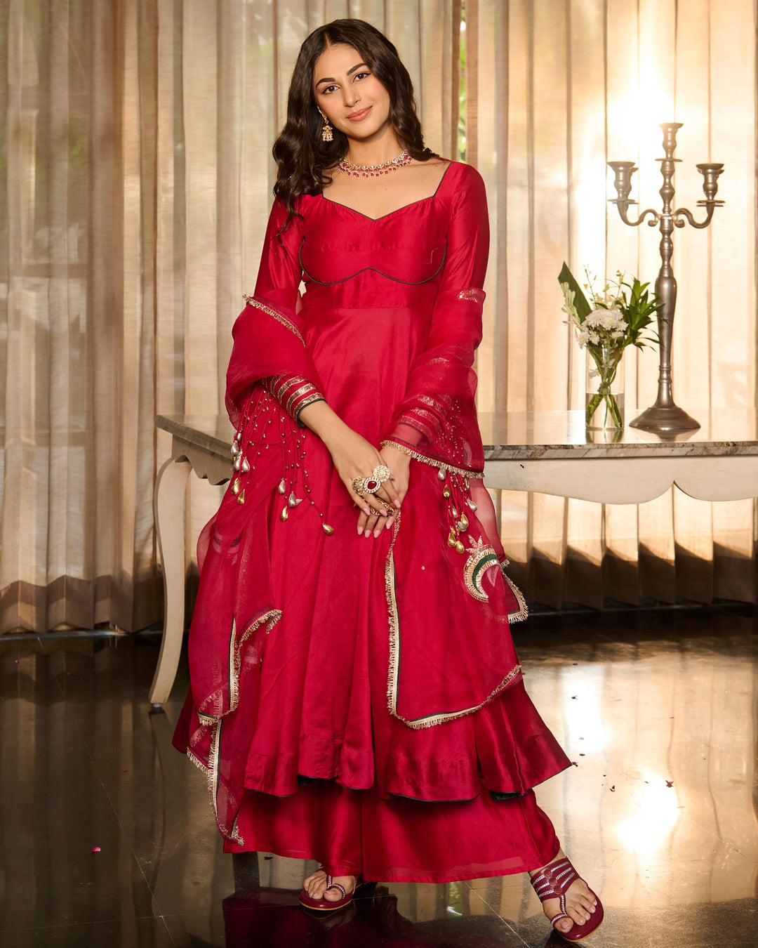 knee length dresses for ladies Buy Red Jacquard Embroidered Cotton Silk A-Line Ethnic Dress Online for  Woman