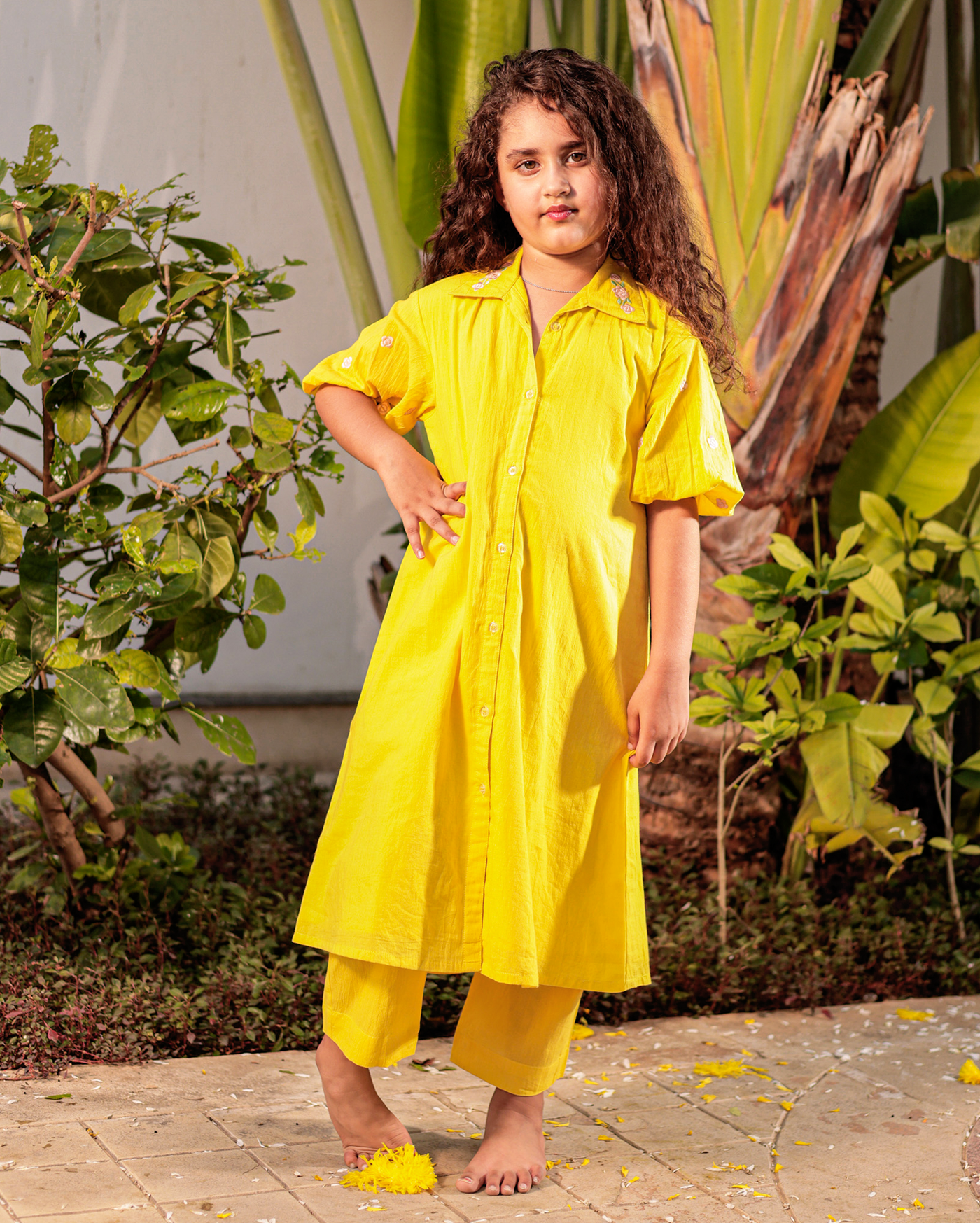 Honey Bee Yellow Cotton Coord Set