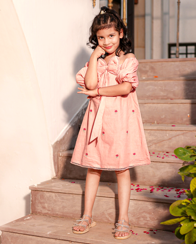 Dreamy Dusk Pink Cotton Dress