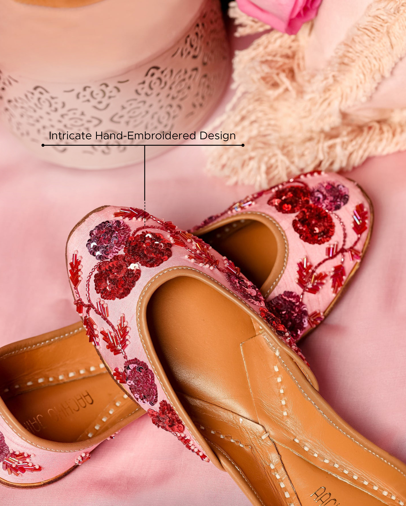Tea Rose Handcrafted Jutti