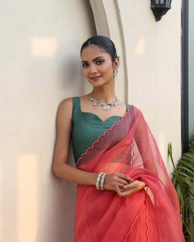 Shivani Green Silk Blouse