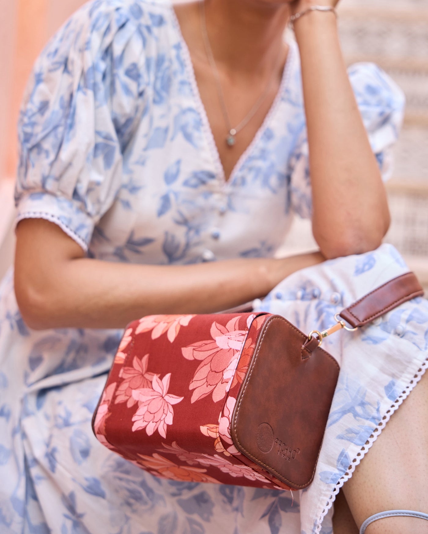 Rosalie Retro Maroon Satchel Bag