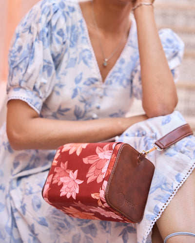 Rosalie Retro Maroon Satchel Bag