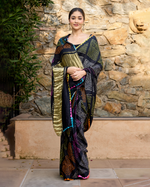 Kajal Black Gajji Silk Bandhej Saree