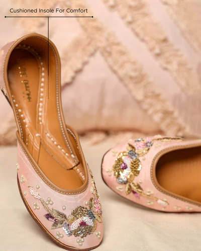 Cosmetic Peach Handcrafted Jutti