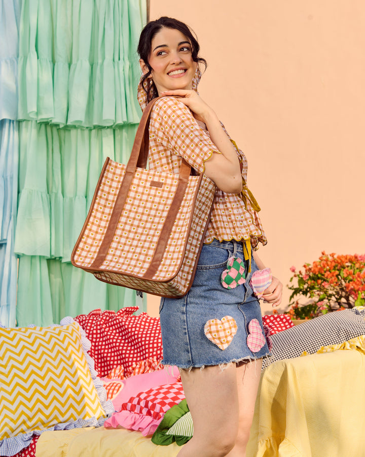 Zivara Brown Tote Bag