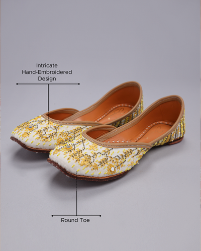 Yellow Drop Handcrafted Jutti