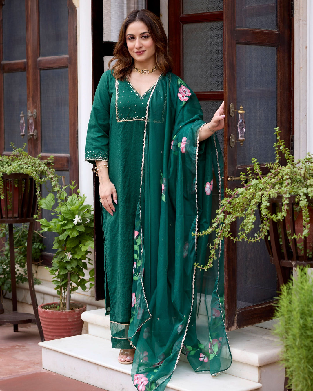 Green Suit Sets: Buy Green Salwar Suits Online in India @Best Price | Aachho
