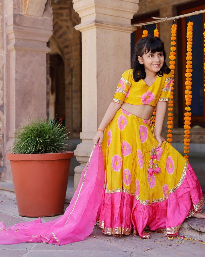 Varuna Tie &amp; Dye Lehenga Set