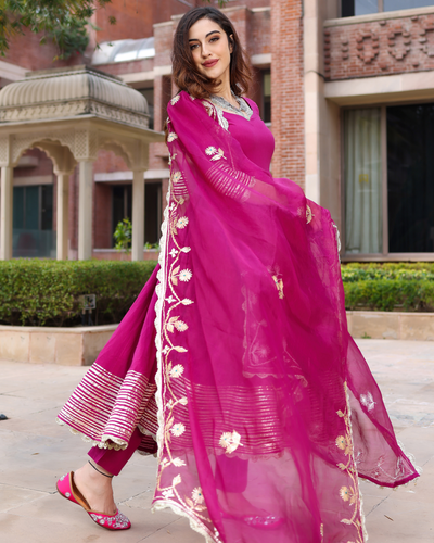 Sparkling Purple Gotapatti Dupatta