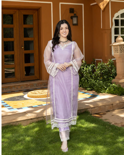 Organza best sale suit design
