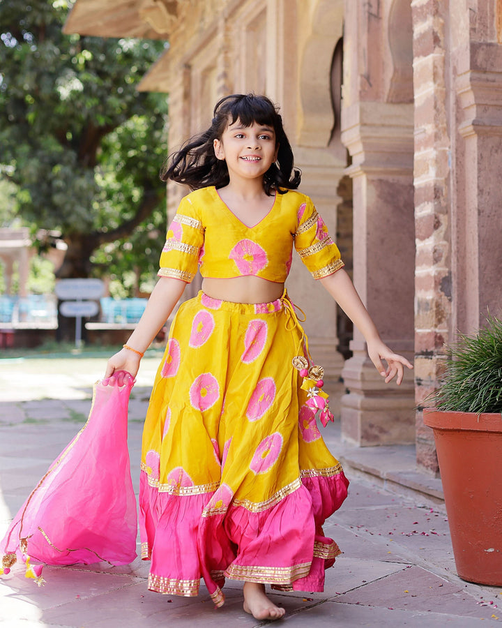 Varuna Tie &amp; Dye Lehenga Set