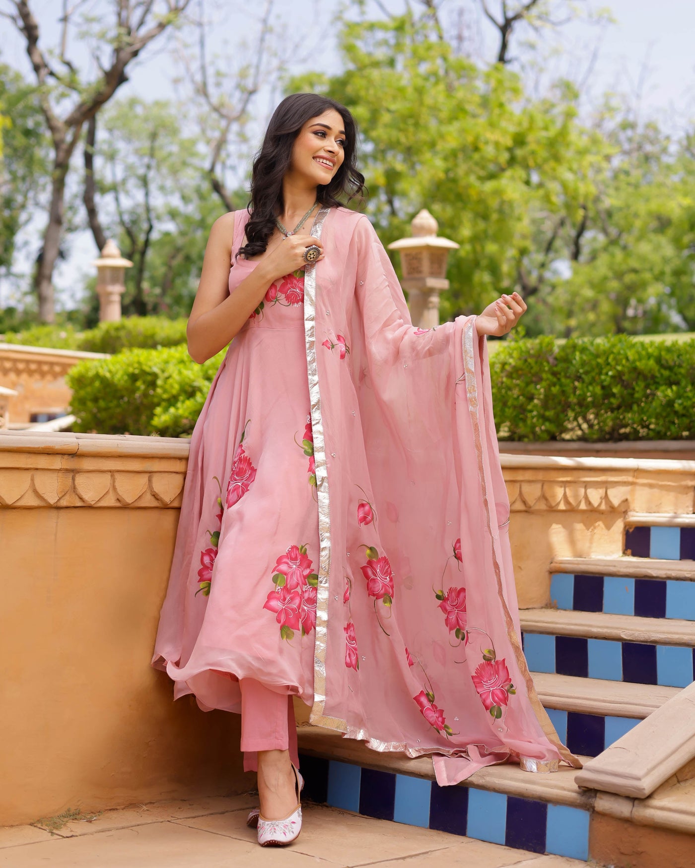 Buy Pakistani Style Salwar Suit - Organza Silk Pretty Pink Salwar Suit –  Empress Clothing